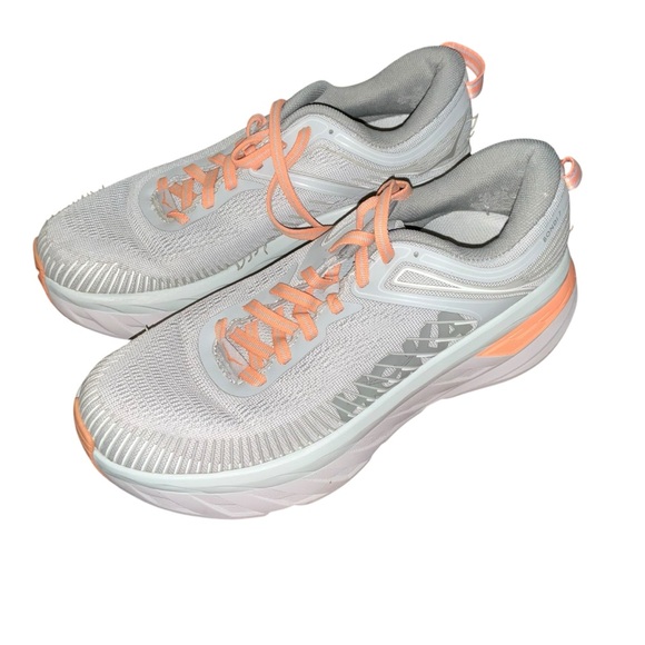 HOKA One One Bondi 7 1110519 Harbor Mist/Sharkskin Running Shoes Size 7 - Picture 2 of 4